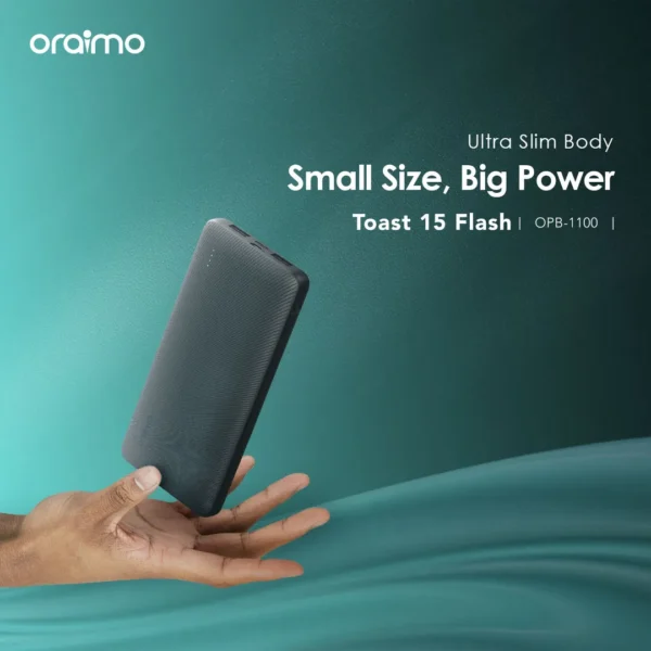 Oraimo Toast 15 Flash 10000mAh Fast Charging Power Bank – OPB-1100