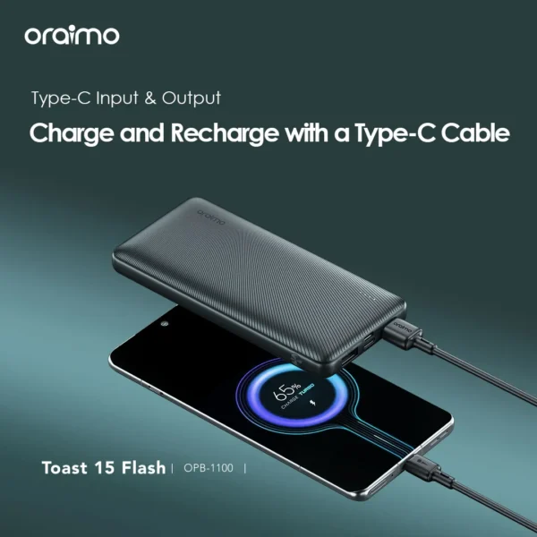 Oraimo Toast 15 Flash 10000mAh Fast Charging Power Bank – OPB-1100
