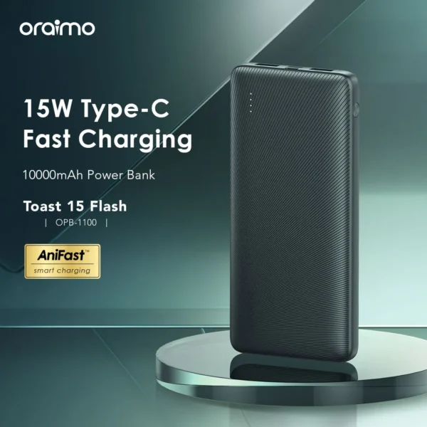 Oraimo Toast 15 Flash 10000mAh Fast Charging Power Bank – OPB-1100