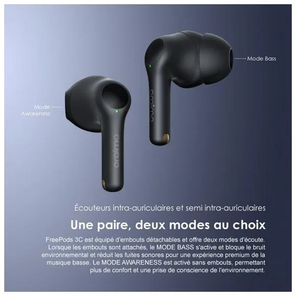 Oraimo FreePods 3C Wireless ENC Headphones – Bluetooth 5.3, 36H Battery, HavyBass