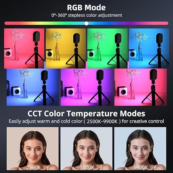 RGB Video Light – for Camera, Phone & Laptop