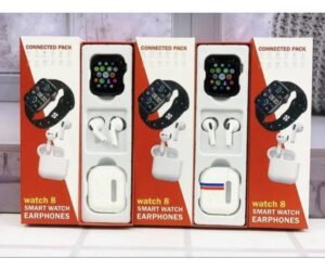 Smart Watch Set with Bluetooth Headphones – Full Touchscreen, Fitness Tracker, and Wireless Calls