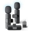 Mini Wireless Tie Microphone – Lavalier Clip-on Mic for iPhone & Android