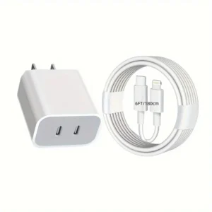 iPhone 14 Pro 20W USB-C Power Adapter + USB-C to Lightning Cable