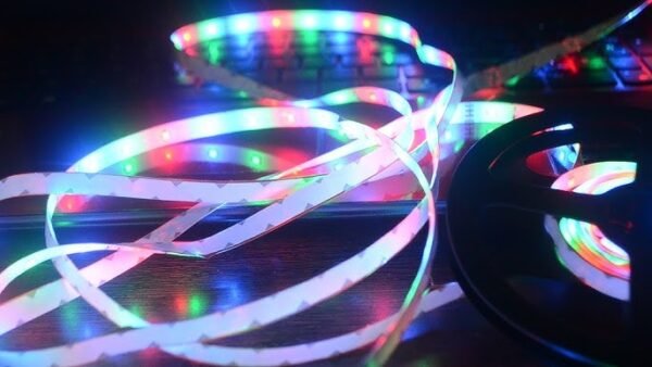 SMD 5050 LED Rope Lights – 16.4ft RGB Waterproof Strip with Adhesive Backing